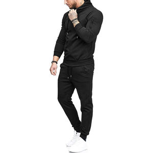 Customized Wholesale Heavyweight <b>Cropped</b> Vintage Cotton <b>Zip</b> <b>up</b> Oversized Sweatpants and Hoodie Set Windbreaker Tracksuit for Men - Product Image 5