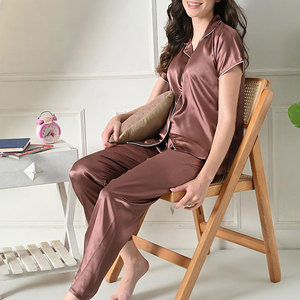 Elegante Pijama Cómodo para Mujer, Traje de Dormir Duradero con Costuras Impecables - Product Image 5