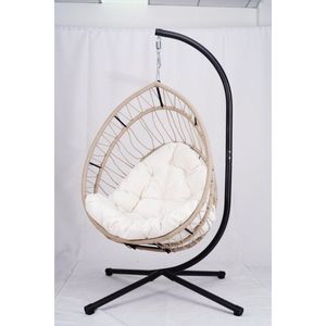 Sedia Sospesa a Forma di Uovo per Interni/Esterni, Altalena da Patio, Amaca Durevole per una Seduta Confortevole - Product Image 5