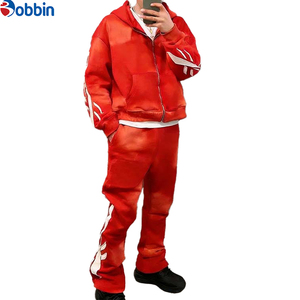 Conjunto Deportivo de Última Tendencia, Diseño Desgastado, con Bordado Personalizado y Apliques, Efecto Deslavado al Sol, Corte Acampanado - Product Image 1