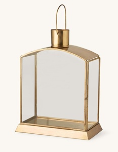 Wholesale <b>Brass</b> Metal Framed Glass Candle Holder <b>Lanterns</b> in 3 Sizes for Home and Porch Decoration - Product Image 4