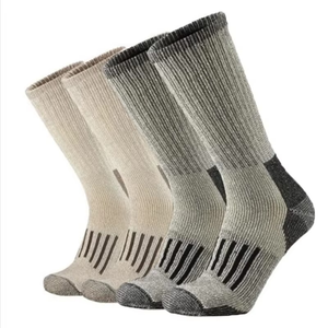 Crew Athletic <b>Socks</b> 2 Pairs Solid Color Knitted Cotton Bamboo Fiber Breathable for Hiking Outdoor Sports Adults Spring - Product Image 6