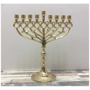Affordable Brass Menorah High Quality Handmade Jewish <b>Candle</b> Holder Traditional Hanukkah Menorah for Festival Lighting - Product Image 1
