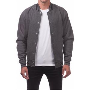 Veste universitaire personnalisée pour homme, col montant, broderie et patch chenille sur le devant, disponible en gros et en version OEM - Product Image 1