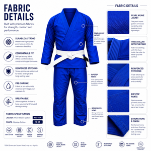 Kimono Unisex de BJJ (Jiu Jitsu Brasileño) Ligero y Elástico de Tejido Perla, Uniforme Duradero para Entrenamiento de Artes Marciales, Lavado - Product Image 4