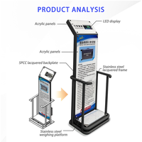 DENVEN 150 kg Balance de plateforme intelligente pour publicité aéroportuaire OEM ODM avec affichage LCD pour bagages, précision 50g, en acier au carbone et inoxydable