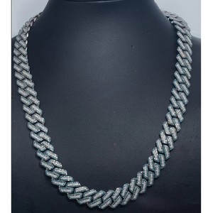 14MM 20 Inches 925 Sterling Silver Gold Plated Elegant Iced Cuban Link Extended Hip Hop Thick Miami Luxury <b>Statement</b> <b>Necklace</b> - Product Image 1
