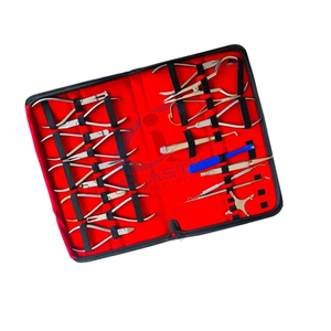 Juego de 18 instrumentos dentales de ortodoncia básicos de alta calidad, kit compuesto de instrumentos quirúrgicos dentales - Product Image 1