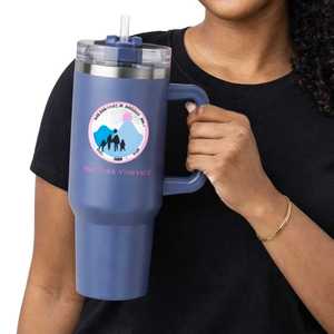 Vaso Térmico de Acero Inoxidable de 40 oz con Asa, Personalizado con el Logotipo de Jack and Jill Martha's Vineyard, de Gran Capacidad - Product Image 4