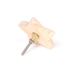 Boutons de meuble en bois de pin faits à la main, forme étoile, modernes, en bois naturel, pour tiroirs, poignées de commodes, poignées de placards, poignées de cuisine - Product Image 4