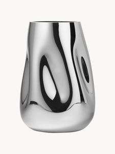 Jarrón Moderno de Aluminio para Mesa, Cromado, Hecho a Mano, Pieza Decorativa Contemporánea para Hogar, Villa u Hotel - Product Image 3