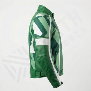 Veste de motard en cuir robuste pour homme NAI-0434A, veste de motard tendance, vêtements de protection pour la conduite, couleur personnalisable - Product Image 3