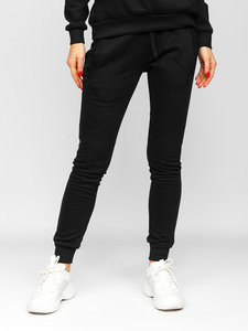 Sudadera con Capucha Negra para Mujer, Manga Larga, Color Sólido, Cierre con Cordón, Corte Regular, Otoño, 100% Algodón, Peso Medio - Product Image 3
