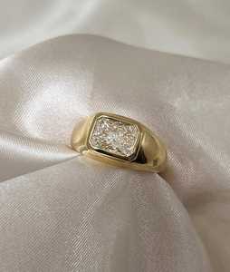 Bagues de fiançailles solitaires en diamant de laboratoire émeraude de 2 carats, serties clos, avec bande conique, alliances de mariage et d'anniversaire en or massif 14K 18K - Product Image 1