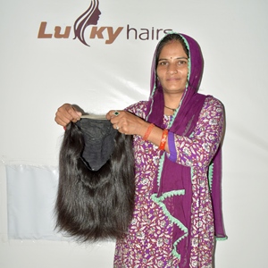 Perruque Lace Front en Cheveux Humains Vierges Indiens Remy de Haute Qualité, Lisses et Soyeux, Noir Naturel, Pré-Pluckée, Légère - Product Image 6