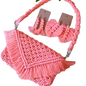 Colección Artesanal de Bolsos Ecológicos para Mujer, Bolsos de Gran Capacidad, Bolsos Casuales de Macramé de Algodón, Bolsos de Playa de Macramé para Chicas - Product Image 1