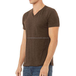 T-shirt à col en V pour homme, 100% coton, impression personnalisée, t-shirt décontracté doux et confortable à col en V pour homme - Product Image 2