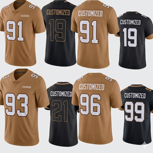 Wholesale custom american <b>football</b> jersey light brown black <b>football</b> jersey breathable quick dry sports jersey polyester jersey - Product Image 1
