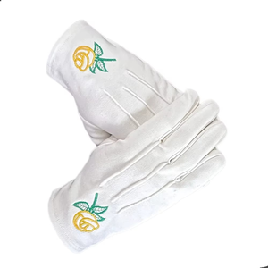 Masonic Regalia Soft Cotton <b>Gloves</b> 100% Cotton Custom Embroidered Logo Hot Sales for Winter Outdoor Daily Life - Product Image 6