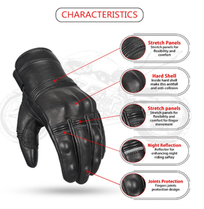 Gants de moto de qualité supérieure, gants de course pour motards avec protection renforcée de la paume, fabriqués au Pakistan - Product Image 3