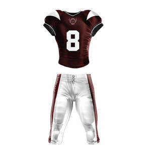 Uniforme de football américain personnalisé, fabriqué en tissu haute performance, matière respirante, avec logo et numéro personnalisés - Product Image 1