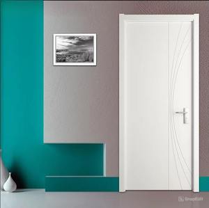 Puerta de MDF Estilo Moderno Rústico con Acabado Liso, Apertura Lateral, Impermeable, para Dormitorios y Baños, Buen Precio - Product Image 4