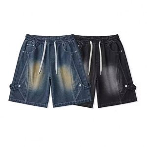Shorts de Mezclilla para Hombre, Clásicos, Casuales, Elásticos, Cómodos, de Corte Ajustado, con Bolsillos Delanteros y Traseros - Product Image 1