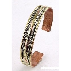 3 Metal Mix Twisted Heart Romantic Silver Plated Cuff <b>Bangles</b> - Product Image 4