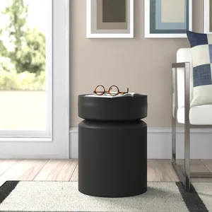 Modern Industrial Coffee <b>Table</b> with Black Powder Coated Metal Structure and Wooden ShelfLuxury Contemporary Metal <b>Console</b> <b>Table</b> - Product Image 1