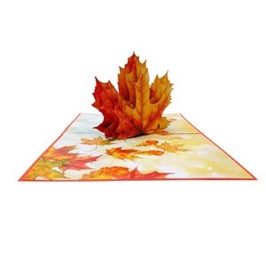 Tarjeta Pop-up Hoja de Otoño: Diseño Atemporal de Temporada, Corte Láser, Amor, Navidad, Diseño Personalizado, Artesanía de Papel Hecha a Mano, Regalos de Hanoi - Product Image 6
