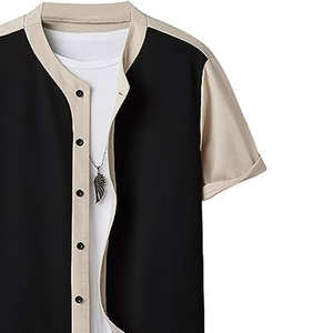 Uniformes de baseball unisexes personnalisés à prix d'usine en gros, hauts décontractés à manches courtes en polyester avec col en V imprimé selon votre couleur - Product Image 5