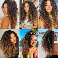 Lot de Cheveux Synthétiques Pré-étirés en Fibre Haute Température pour Tresses au Crochet, Ondulations Hawaïennes, Double Trame Faite à la Machine, Vente en Gros