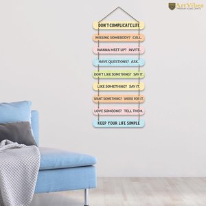 ป้ายไม้แขวนผนัง Keep Life Simple สไตล์โมเดิร์นรัสติก พร้อมคำคมสร้างแรงบันดาลใจ สำหรับตกแต่งบ้าน ห้องนั่งเล่น หรือเป็นของขวัญ - Product Image 3