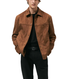 Men's <b>Suede</b> High Quality Fashion Utility <b>Jacket</b> for Men - Product Image 1