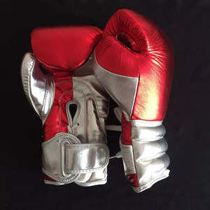 Gants de boxe en cuir rouge sur mesure en gros pour adultes, entraînement et compétitions professionnelles - Product Image 2