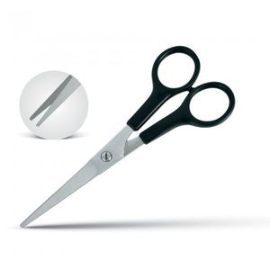 Professional Barber Scissors 6 Inch Black Plastic Handle Hair Cutting Shears For Salon And Home Use Stainless Steel Tool - Product Image 6