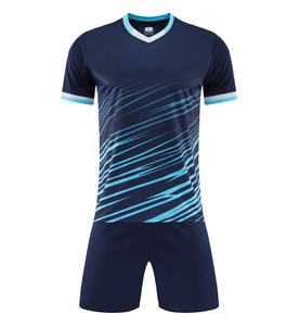 High Quality Custom Made Short Sleeve Soccer Uniform <b>Shirt</b> Set Name Printing OEM Service Breathable Custom Logo Team Training - Product Image 3