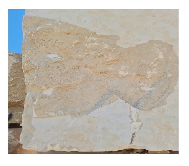 Pierre Taza Dune Beige Limestone Quarry Block Natural Raw Stone Large Solid Block for Facade Flooring Landscaping Masonry Use