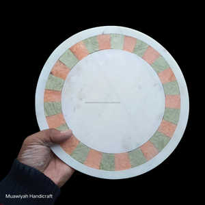 Planche à découper de haute qualité en marbre et résine de forme ronde avec design de forme, de couleur et de taille personnalisés pour une utilisation en cuisine - Product Image 3