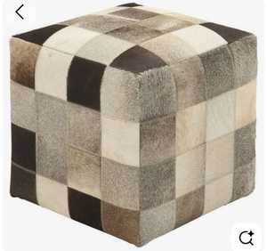 Handmade Tufted Designer <b>Leather</b> Ottoman Pure <b>Leather</b> Poufs <b>Stool</b> for Hotels and Restaurants for Home Living Room and Bedroom - Product Image 1