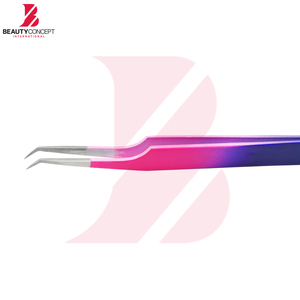 Pince à cils dégradé rose-violet en acier inoxydable de qualité supérieure, service OEM, pour usage personnel et soins des cils - Product Image 6