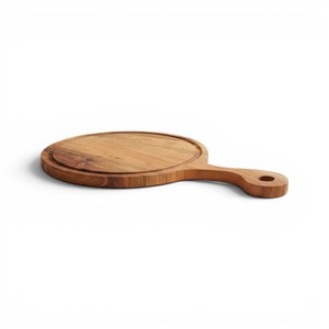 Bandeja de Madera para Pizza Hecha a Mano, Tabla de Servir de Madera de Acacia, Bandeja Redonda de Madera para Servir Pizza - Product Image 2