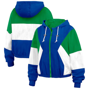 Veste coupe-vent zippée en nylon vintage style streetwear années 80-90, survêtement sport années 90 - Product Image 1