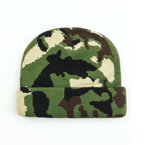 Gorro de Punto de Camuflaje Unisex para Adultos, Gorro de Invierno 100% Acrílico, Estilo Casual con Puño, Circunferencia de Cabeza 56-58CM - Product Image 1