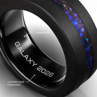 Bague de mariage pour homme en carbure de tungstène noir de 8 mm avec incrustation de pierre bleue éclatante et de sable noir, ajustement confortable, vente en gros