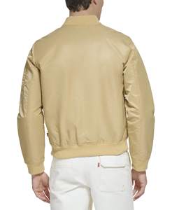 Nouvelle veste bomber en satin de soie pour homme, couleur personnalisée, logo, vente en gros, haute qualité, style universitaire. - Product Image 3