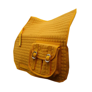 Tapis de selle pour chevaux de haute qualité, style saut, avec doublure en polaire et rembourrage en polyester, pour l'entraînement, en vente. - Product Image 3