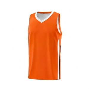 Yellow V-Neck Sleeveless Basketball Jersey Mesh Breathable Unisex Adult Sports Tank <b>Top</b> - Product Image 2