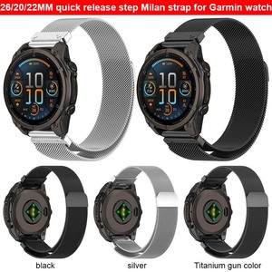 <span class=keywords><strong>Correa</strong></span> Milanesa <span class=keywords><strong>QuickFit</strong></span> Forwelleny de 26mm 22mm 20mm para <span class=keywords><strong>Garmin</strong></span> Fenix 8 E 7X Pro 6X, Magnética Oficial para <span class=keywords><strong>Garmin</strong></span> Tactix 8/Quatix 8 - Product Image 3