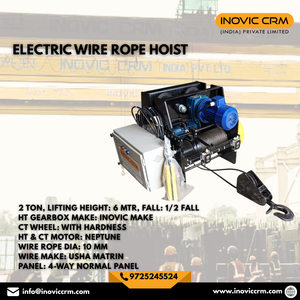 Polipasto Eléctrico de Cable de Alta Resistencia de 2 Toneladas, Altura de Elevación de 6 Metros, Sistema de Caída de 1/2, Caja de Cambios INOVIC, Control de 4 Vías, para Restaurantes y Hoteles - Product Image 3